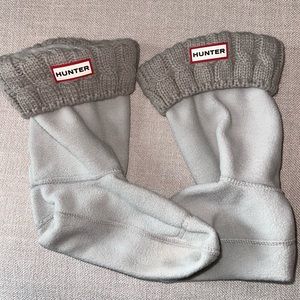 Hunter Original Cable Knit 6-Stitch Short Boot socks L